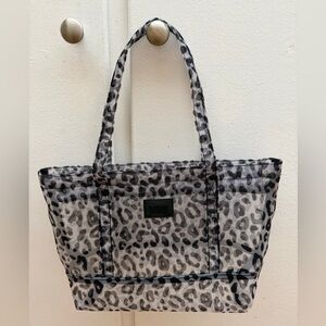 Unused Pink Victoria Secret Small Leopard Print Tote Bag